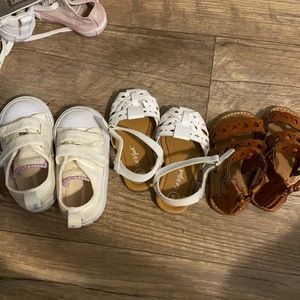 Three pairs of size 5 shoes for summer!